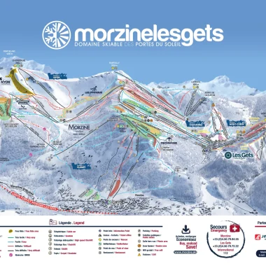 Plan des pistes de Ski du domaine de Morzine – Les Gets