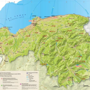 Carte du Géoparc du Chablais