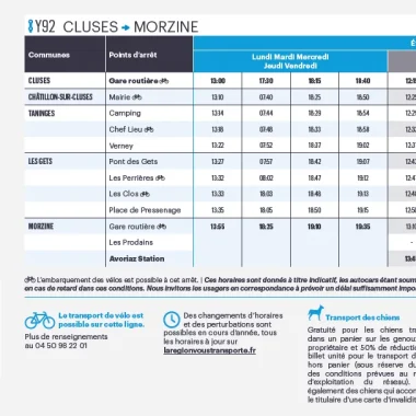 Bus Y92 Cluses-Morzine