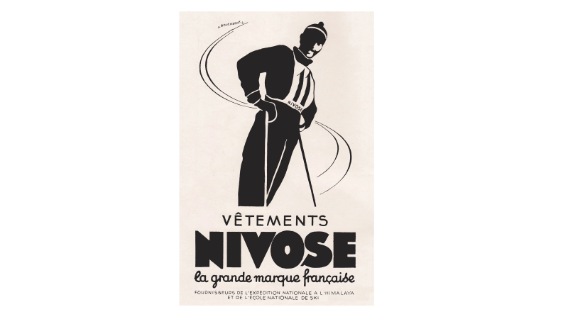 Poster vintage vêtement NIVOSE