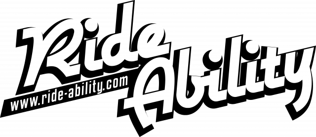 Logo noir et blanc de ride ability